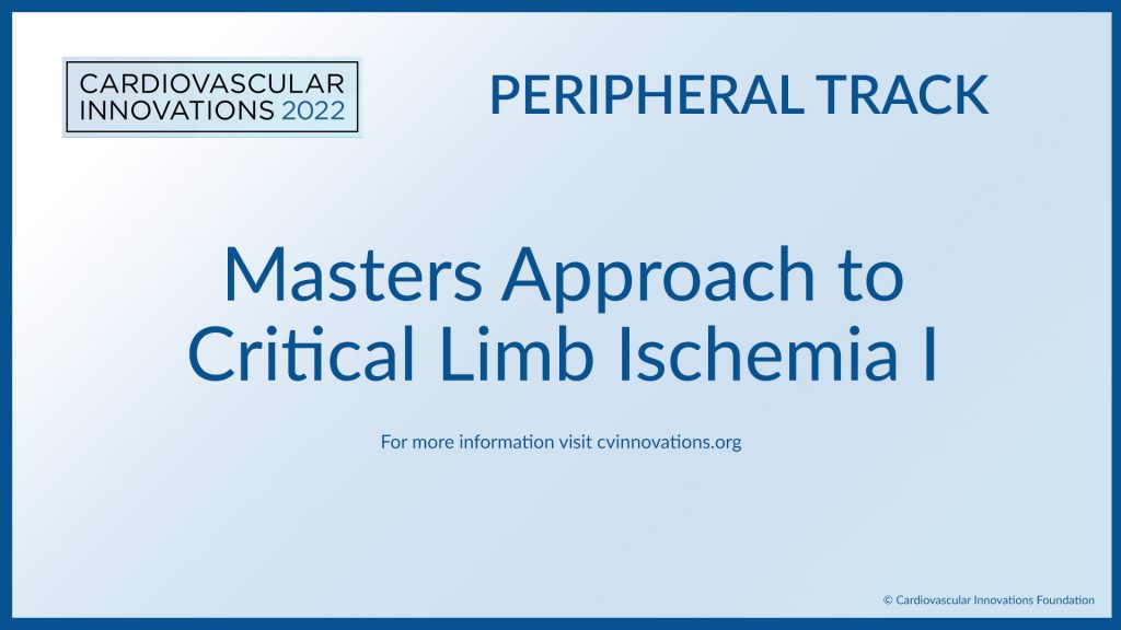 Peripheral - Masters Approach to Critical Limb Ischemia I