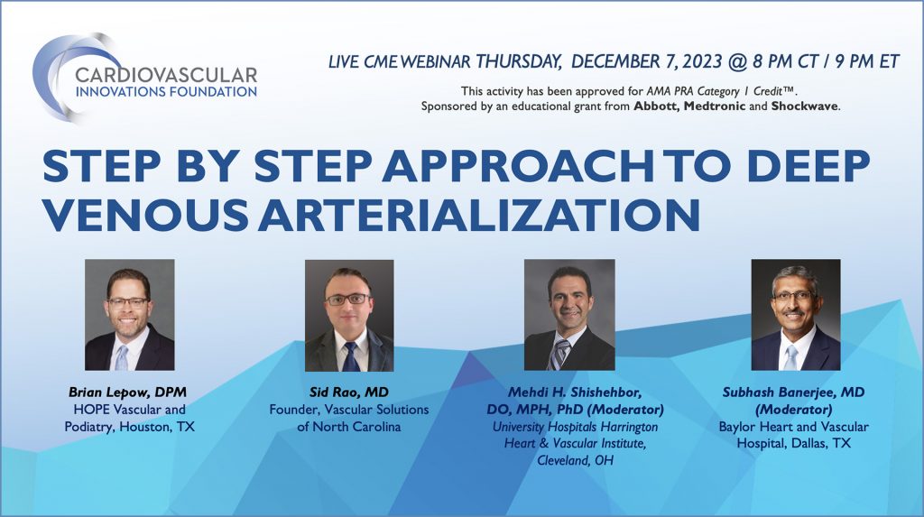 Step by Step Approach to Deep venous arterialization