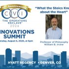 Dr. Irvine’s keynote speech “What the Stoics Knew about the Heart” at the 2026 CVI Innovations Summit on Thursday, August 6, 2026, at 6pm